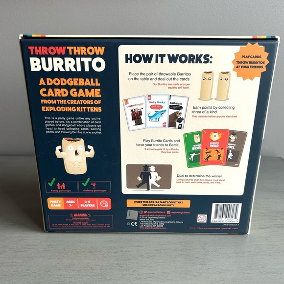 NEW Throw Throw Burrito Dodgeball Card Game Night Gift Family Kids Teens Ages 7+ - Picture 11 of 14